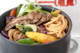 Eye FIllet Steak with Ramen Noodles